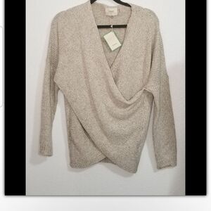 NWT AEON pull over wrap style sweater size small